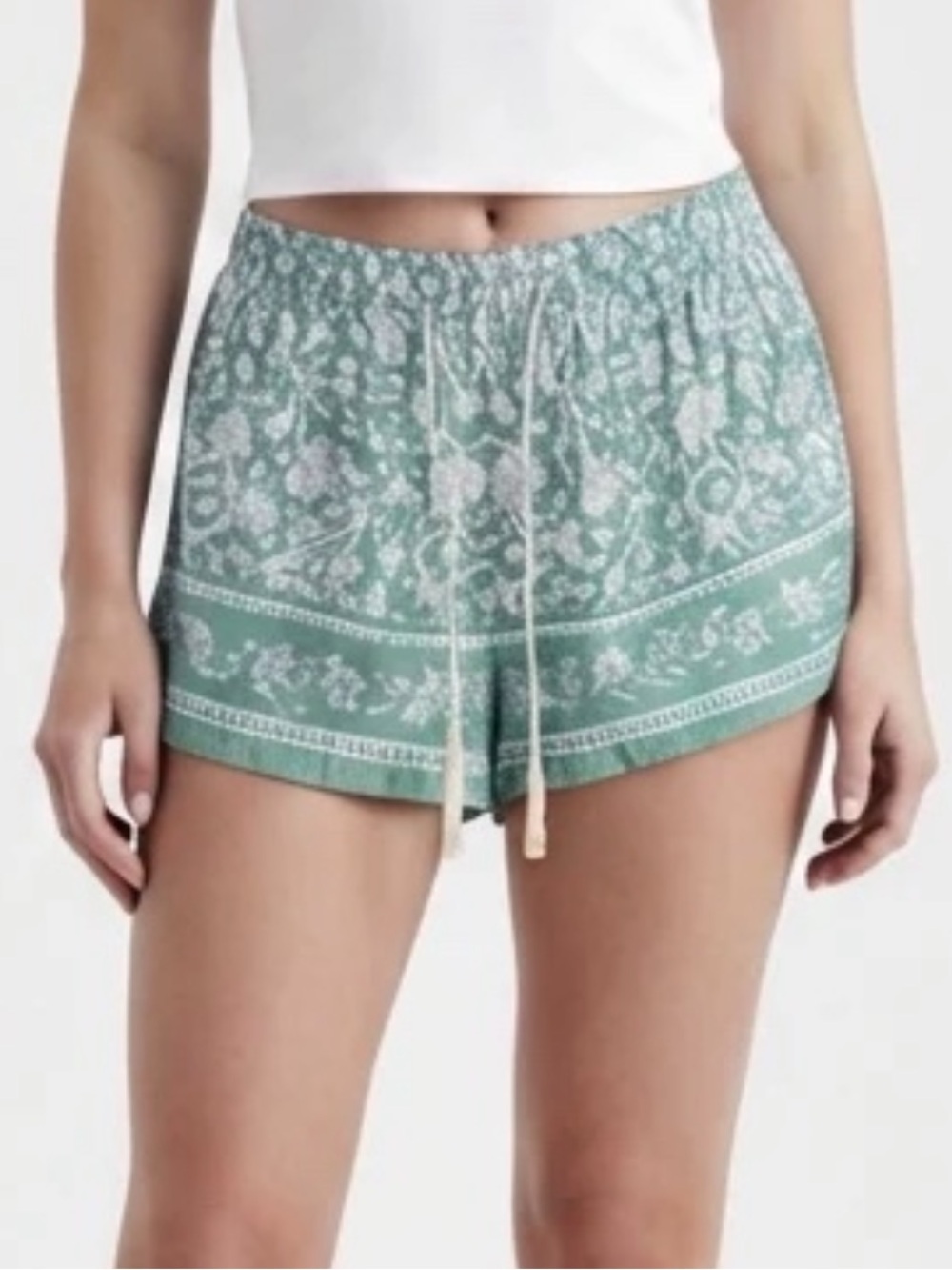 Love By Gap Teal Paisley Print Shorts